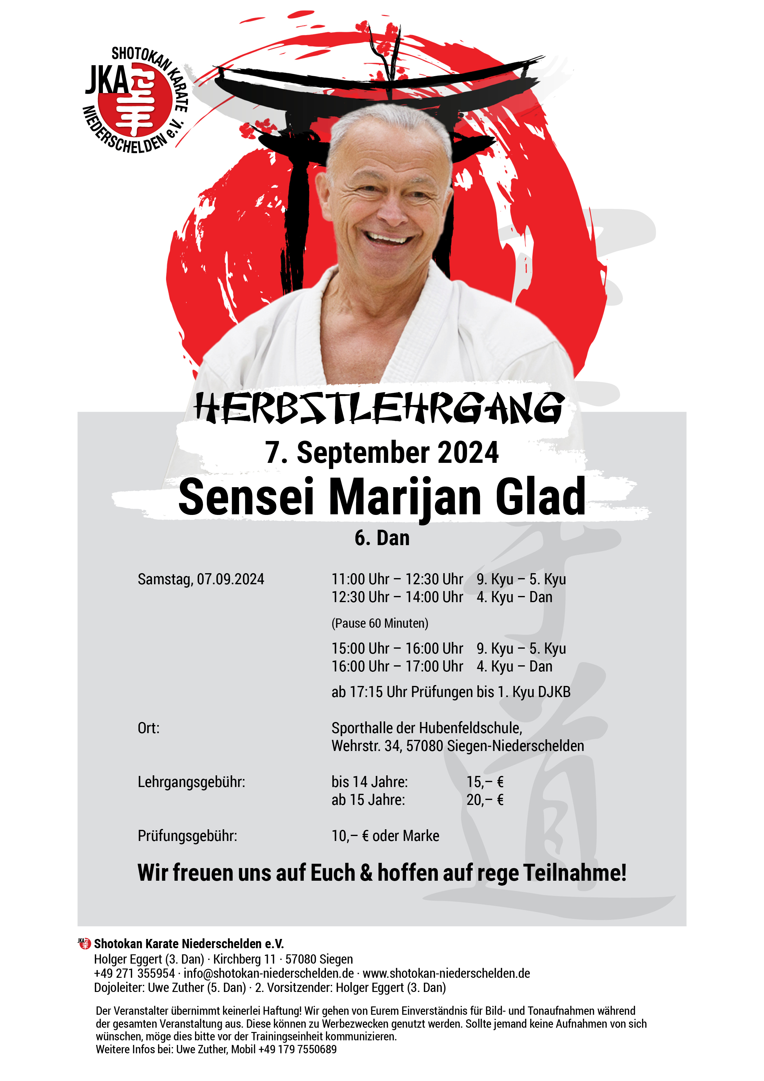 Sensei Marijan Glad im Shotokan Karate Niederschelden e.V.